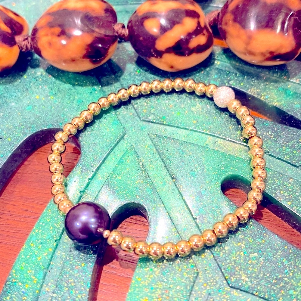 Genuine Tahitian Pearl Stretchy Bracelet - Made in Hawaii 🌺